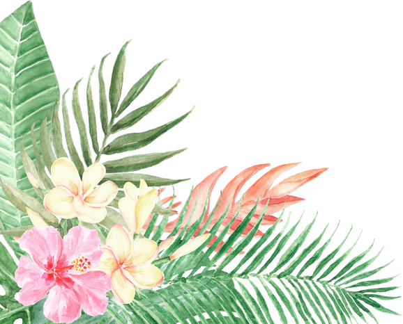 Watercolor Tropical Plants